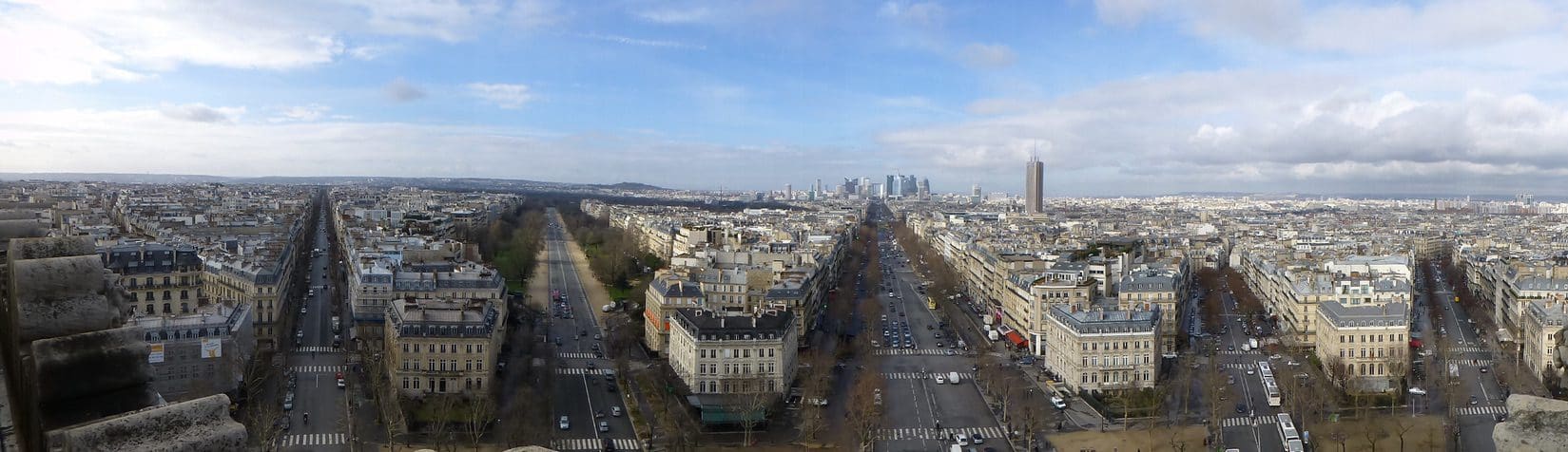 Hausmann Boulevards from L'Arc de Triomphe