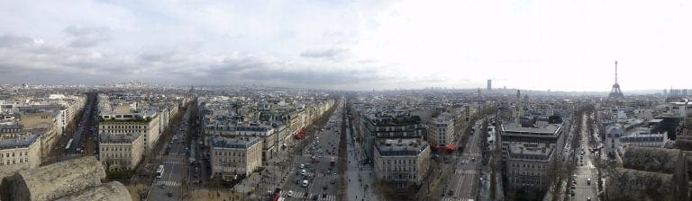 Hausmann Boulevards from L'Arc de Triomphe