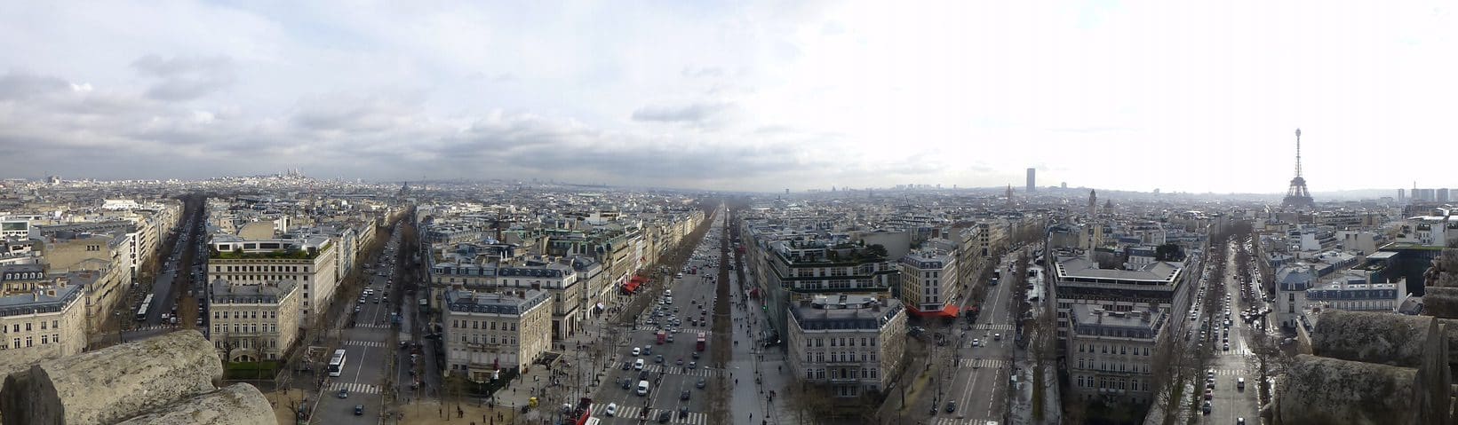 Hausmann Boulevards from L'Arc de Triomphe