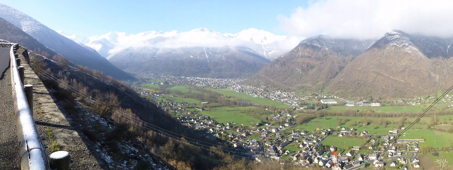 Looking down on Luchon