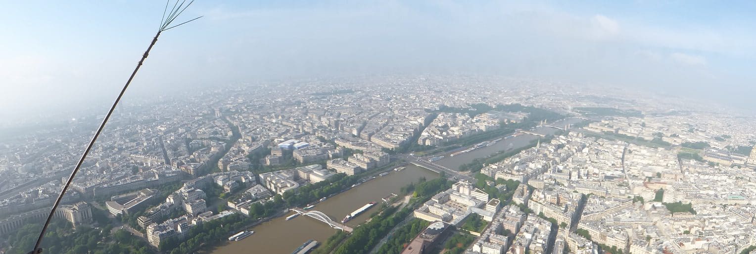 Paris from Eiffel Towel in poor light