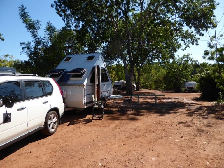 This is our little Avan parked at Mataranka