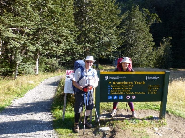 Start of Routeburn Track from Routeburn Shelter