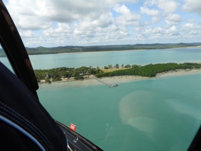 Helicopter flight Roko Island