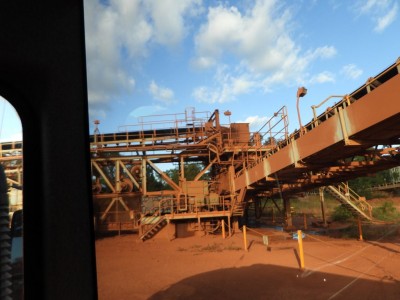 Weipa Mine Tour - Conveyor interchange