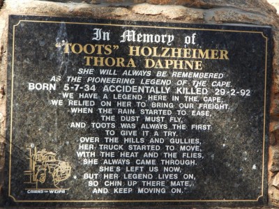 'Toots' Memorial Plaque