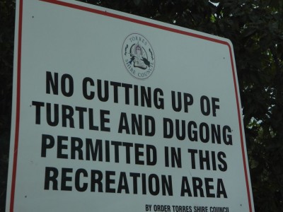 Turtle and Dugong sign