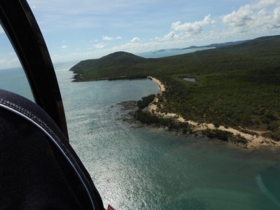 Helicopter flight Roko Island