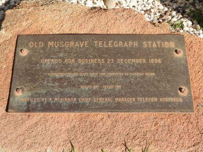 Old Musgrave Telegraph plaque